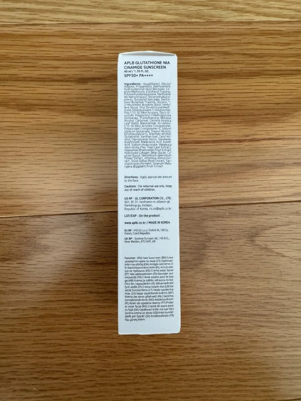 BRAND NEW APLB Glutathione Niacinamide Sunscreen